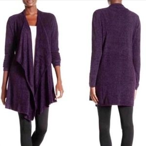 Women's Purple Open Front Cardigan